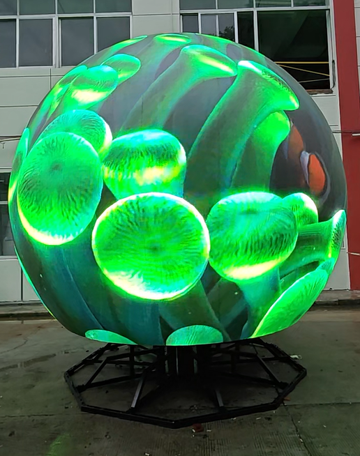 日本 4 米户外球形 LED 屏商业展出项目
